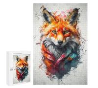 Rompecabezas para Adultos 1000 PCS Curious Colorful Fox Rompecabezas para Adolescentes Juego De Ingenio Análisis Y Lógica 1000 PCS