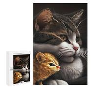 Rompecabezas para Adultos 1000 PCS Cute Cat and Mouse Rompecabezas para Adolescentes Juego De Ingenio Análisis Y Lógica 1000 PCS