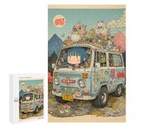 Rompecabezas para Adultos 1000 PCS Cute Girl Driving Van Rompecabezas para Adolescentes Juego De Ingenio Análisis Y Lógica 1000 PCS