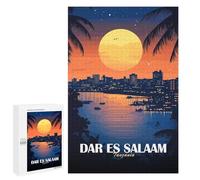 Rompecabezas para Adultos 1000 PCS Dar Es Salaam, Tanzania Cityscape Rompecabezas para Adultos Juego De Ingenio Desafío Difícil 1000 PCS