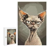 Rompecabezas para Adultos 1000 PCS Devon Rex Caricature Rompecabezas para Adultos Juegos Familiares Corte De Precisión Cumpleaños Y Navidad 1000 PCS