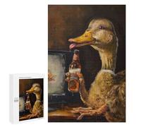 Rompecabezas para Adultos 1000 PCS Drunk Duck Drinking Beer Rompecabezas para Adultos Juego De Ingenio Regalos para Mujeres Regalos para Amigos Y Familiares 1000 PCS