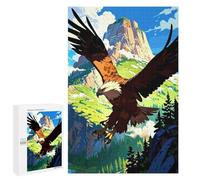 Rompecabezas para Adultos 1000 PCS Eagle Soaring Over Mountain Landscape Rompecabezas para Adultos Juego De Ingenio Desafío Difícil 1000 PCS