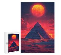 Rompecabezas para Adultos 1000 PCS Egyptian Pyramid Sunset Rompecabezas para Adultos Juegos Relajantes Una Obra De Arte Regalo De Cumpleaños, Regalos, 1000 PCS