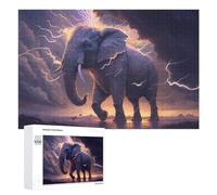 Rompecabezas para Adultos 1000 PCS Electric Elephant Storm -4 Rompecabezas para Adultos Juegos Relajantes Decoración De Pared Regalos para Amigos Y Familiares 1000 PCS
