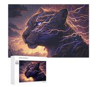 Rompecabezas para Adultos 1000 PCS Electric Leopard Mystical Wildlife Art Rompecabezas para Adultos Juguetes Antiestrés Mejora La Memoria Regalos De Cumpleaños Y Únicos 1000 PCS