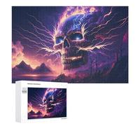 Rompecabezas para Adultos 1000 PCS Electric Skull Landscape Rompecabezas para Adultos Juegos Relajantes Regalo De Cumpleaños Gran Regalo para Jugar 1000 PCS