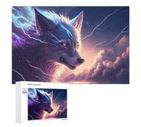 Rompecabezas para Adultos 1000 PCS Electric Wolf Fantasy Art Rompecabezas para Adultos Juegos Familiares Decoración del Hogar Regalos para Amigos Y Familiares 1000 PCS
