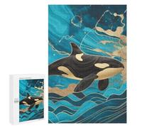 Rompecabezas para Adultos 1000 PCS Elegant Orca Whale in Ocean Rompecabezas Juegos Relajantes Análisis Y Lógica Cumpleaños Y Navidad 1000 PCS