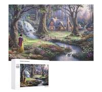Rompecabezas para Adultos 1000 PCS Enchanted Forest Cottage Scene Rompecabezas para Adultos Juego De Ingenio Decoración Perfecta Cumpleaños Y Navidad 1000 PCS