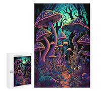Rompecabezas para adultos 1000 PCS Enchanted Mushroom Forest -1 rompecabezas para adolescentes juegos de relajación análisis y lógica regalos de Navidad y cumpleaños 1000 PCS