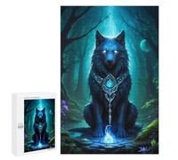 Rompecabezas para Adultos 1000 PCS Enchanted Wolf in Mystic Forest -1 Rompecabezas para Adolescentes Juego De Ingenio Análisis Y Lógica 1000 PCS