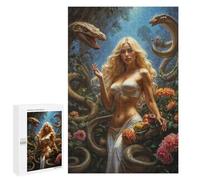 Rompecabezas para Adultos 1000 PCS Eve and The Serpents in Eden Garden Rompecabezas para Adultos Juegos Relajantes Mejora La Memoria Difícil Y Desafiante 1000 PCS