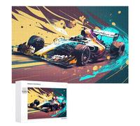 Rompecabezas para Adultos 1000 PCS F1 Racing Car Speed Rompecabezas para Adultos Juegos Relajantes Decoración De Pared Regalos para Amigos Y Familiares 1000 PCS