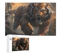 Rompecabezas para Adultos 1000 PCS Fantasy Tiger Artwork Rompecabezas para Adultos Juegos Divertidos Pero Regalos Divertidos Y Humorísticos para Amigos Y Familiares 1000 PCS
