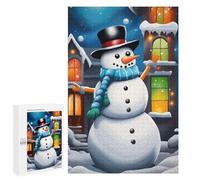Rompecabezas para Adultos 1000 PCS Festive Snowman Winter Rompecabezas para Adultos Juegos Relajantes Mejora La Memoria Difícil Y Desafiante 1000 PCS