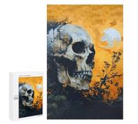 Rompecabezas para Adultos 1000 PCS Field of Flowers and Skull Rompecabezas para Adolescentes Juego De Ingenio Análisis Y Lógica 1000 PCS