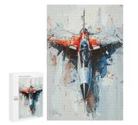 Rompecabezas para Adultos 1000 PCS Fighter Jet Painting Rompecabezas para Adultos Juegos Familiares Regalo De Cumpleaños Regalos De Cumpleaños 1000 PCS