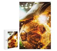 Rompecabezas para adultos 1000 PCS Flaming Soccer Kick Artwork Puzzles para adultos: Juegos Divertidos Y Regalos Divertidos Para Amigos y Familias 1000 PCS