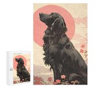 Rompecabezas para Adultos 1000 PCS Flat Coated Dog Rompecabezas para Adolescentes Juego De Ingenio Análisis Y Lógica 1000 PCS