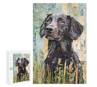 Rompecabezas para Adultos 1000 PCS Flat-Coated Retriever Paper Collage Rompecabezas para Adolescentes Juego De Ingenio Análisis Y Lógica 1000 PCS