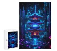 Rompecabezas para Adultos 1000 PCS Floating Pagoda with Lotus Flowers Japan Rompecabezas para Adultos Juegos Familiares Regalo De Cumpleaños Regalos De Cumpleaños 1000 PCS