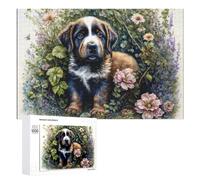 Rompecabezas para Adultos 1000 PCS Floral Garden Pup Print Rompecabezas para Adultos Juguete Decoración De Pared Regalos para Mujeres Gran Regalo para Juegos 1000 PCS