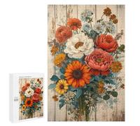 Rompecabezas para Adultos 1000 PCS Flowers Vintage Rompecabezas para Adultos Juego De Ingenio Regalos para Mujeres Regalos para Amigos Y Familiares 1000 PCS