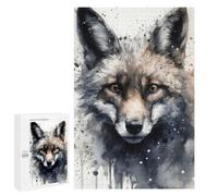 Rompecabezas para Adultos 1000 PCS Fox Beauty Black Ink Rompecabezas para Adultos Juegos Familiares Corte De Precisión Cumpleaños Y Navidad 1000 PCS