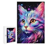 Rompecabezas para Adultos 1000 PCS Galactic Kitten Portrait -2 Rompecabezas para Adolescentes Juego De Ingenio Carrera De Velocidad De Manos Regalos De Cumpleaños Y Únicos 1000 PCS