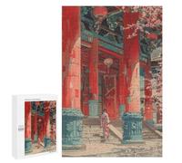 Rompecabezas para Adultos 1000 PCS Geisha Temple Sakura Rompecabezas para Adultos Juegos Relajantes Decoración De Pared Regalos para Amigos Y Familiares 1000 PCS