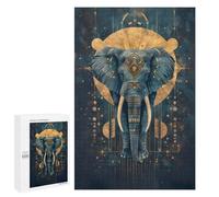 Rompecabezas para Adultos 1000 PCS Geometric Elephant Rompecabezas para Adolescentes Juego De Ingenio Análisis Y Lógica 1000 PCS