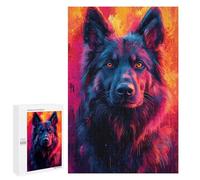 Rompecabezas para Adultos 1000 PCS German Shepherd Mix Pop Art Style Portrait Juego De Rompecabezas para Ejercitar La Mente Corte De Precisión Interacción Entre Padres E Hijos 1000 PCS