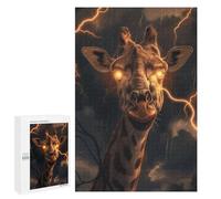 Rompecabezas para Adultos 1000 PCS Giraffe Lighting Fantasy Rompecabezas para Adultos Juguetes Antiestrés Análisis Y Lógica Regalo De Cumpleaños, Regalos, 1000 PCS