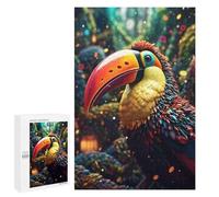 Rompecabezas para Adultos 1000 PCS Glowing Toucan Bird Rompecabezas Juegos Relajantes Análisis Y Lógica Cumpleaños Y Navidad 1000 PCS