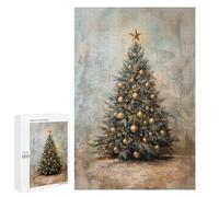 Rompecabezas para Adultos 1000 PCS Golden Christmas Tree Rompecabezas para Adolescentes Juego De Ingenio Análisis Y Lógica 1000 PCS