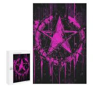 Rompecabezas para Adultos 1000 PCS Gothcore Pentagram Splashes Rompecabezas para Adultos Juego Práctico Mejora La Memoria Regalos para Amigos Y Familiares 1000 PCS