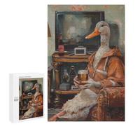 Rompecabezas para Adultos 1000 PCS Half Duck Half Human Beer Rompecabezas para Adultos Juguetes Antiestrés Análisis Y Lógica Regalo De Cumpleaños, Regalos, 1000 PCS