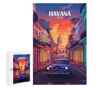 Rompecabezas para Adultos 1000 PCS Havana Cuba Vintage Travel Rompecabezas para Adultos Juegos Relajantes Difícil Regalos para Amigos Y Familiares 1000 PCS