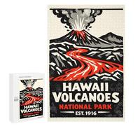 Rompecabezas para Adultos 1000 PCS Hawaii Volcanoes National Park Poster Rompecabezas para Adultos Juegos Familiares Pero Divertidos Y Humorísticos Difíciles Y Desafiantes 1000 PCS
