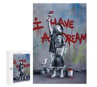 Rompecabezas para Adultos 1000 PCS I Have A Dream Banksy Rompecabezas para Adolescentes Juego De Ingenio Análisis Y Lógica 1000 PCS
