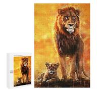 Rompecabezas para Adultos 1000 PCS Icon Family Lion Rompecabezas para Adultos Juego Práctico Corte De Precisión Juego Desafiante Regalos 1000 PCS