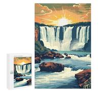 Rompecabezas para Adultos 1000 PCS Iguazu Falls Sunset Rompecabezas para Adultos Juego Práctico Mejora La Memoria Regalos para Amigos Y Familiares 1000 PCS