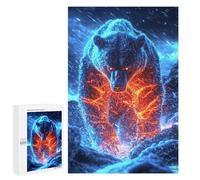 Rompecabezas para Adultos 1000 PCS Infernal Winter - The Neon Bear Awakens Rompecabezas Juegos Relajantes Análisis Y Lógica Cumpleaños Y Navidad 1000 PCS