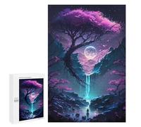 Rompecabezas para Adultos 1000 PCS Japan Cherry Blossom Night Rompecabezas para Adolescentes Juego De Ingenio Análisis Y Lógica 1000 PCS