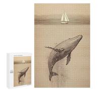 Rompecabezas para Adultos 1000 PCS Jonah and The Whale A Journey of Redemption Rompecabezas para Adultos Juegos Familiares Alivia El Estrés Regalo De Cumpleaños, Regalos, 1000 PCS