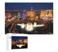 Rompecabezas para Adultos 1000 PCS Las Vegas Night Lights A City That Never Sleeps Rompecabezas para Adolescentes Juego De Ingenio Carrera De Velocidad De Manos Regalos De Cumpleaños Y Únicos 1000 PC