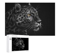Rompecabezas para Adultos 1000 PCS Leopard Portrait Wild Majesty Rompecabezas para Adultos Juguete Decoración De Pared Regalos para Mujeres Gran Regalo para Juegos 1000 PCS
