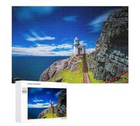 Rompecabezas para Adultos 1000 PCS Lighthouse on Rocky Island Rompecabezas para Adultos Juguetes Antiestrés Análisis Y Lógica Regalo De Cumpleaños, Regalos, 1000 PCS