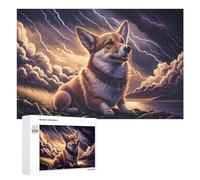Rompecabezas para Adultos 1000 PCS Lightning Storm Corgi Adventure Rompecabezas para Adultos Juegos Relajantes Análisis Y Lógica Cumpleaños Y Navidad 1000 PCS